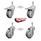 Service Caster 4 Inch Gray Polyurethane Swivel 10mm Stem Caster Total Lock Brake SCC, 2PK SCC-TSTTL20S414-PPUB-M1015-2-S-2 - alternate 3